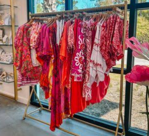 Dresses and sets inside Two Cumberland boutique in Charleston