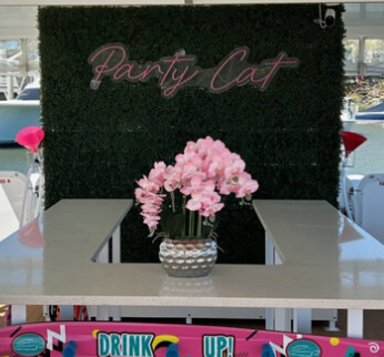 Lux Cat party catamaran on the water in Charleston